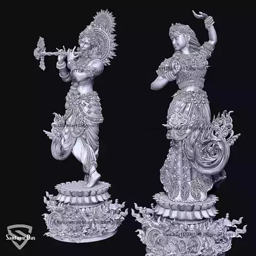 Radha Krishna 3d Print STL