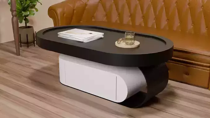 Curved Modern Coffee Table