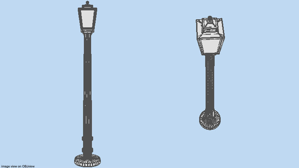 Lamp - Pole 3D model_4