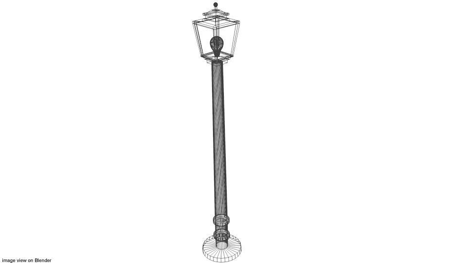Lamp - Pole 3D model_3