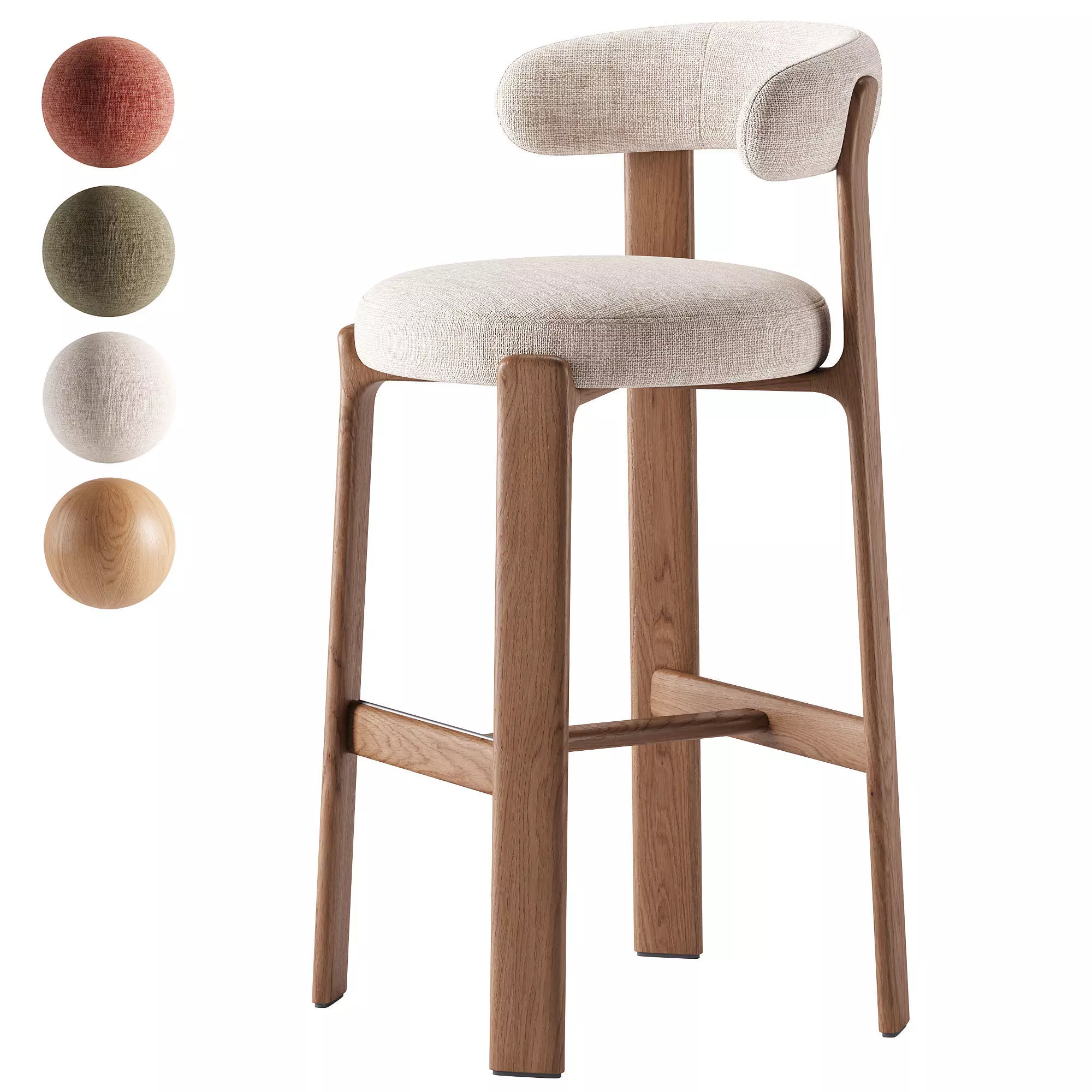 Granite Stool 3D model