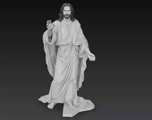 Jesus Christ Standing Blessing - High Detail Religious Sculpture