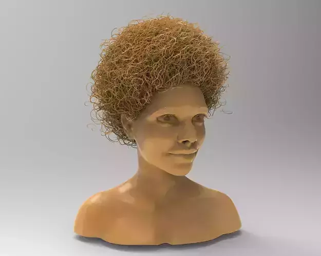 Smiling African Woman Bust