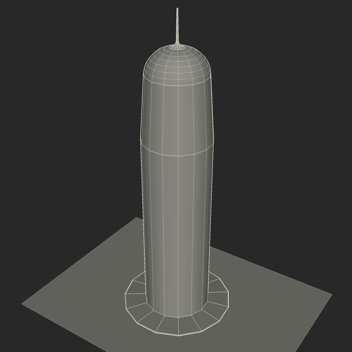 Burj Qatar low poly Low-poly 3D model_5