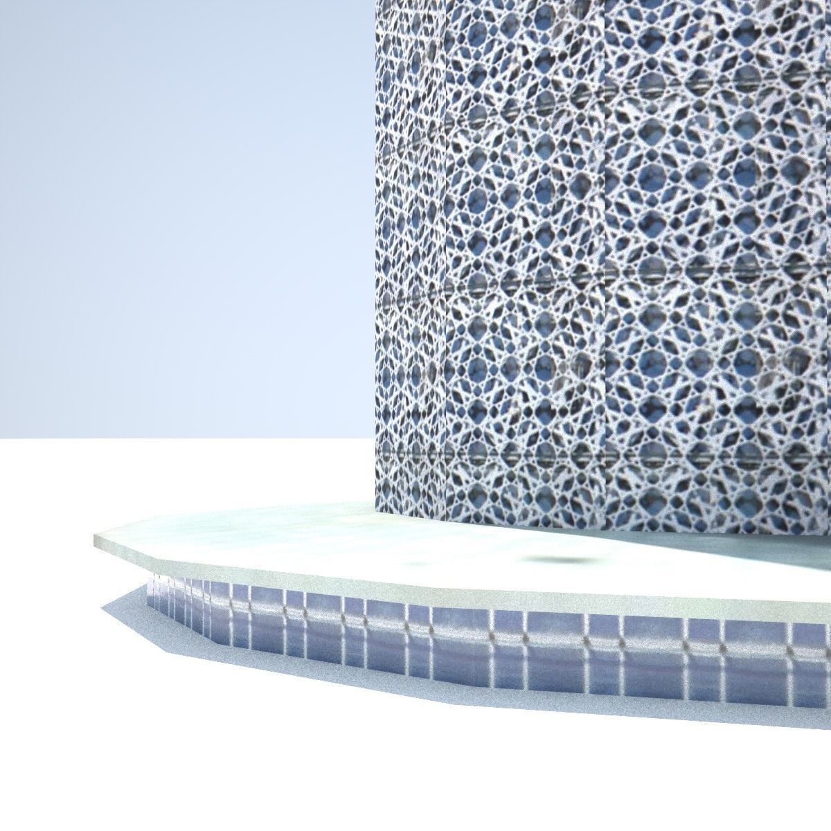 Burj Qatar low poly Low-poly 3D model_3