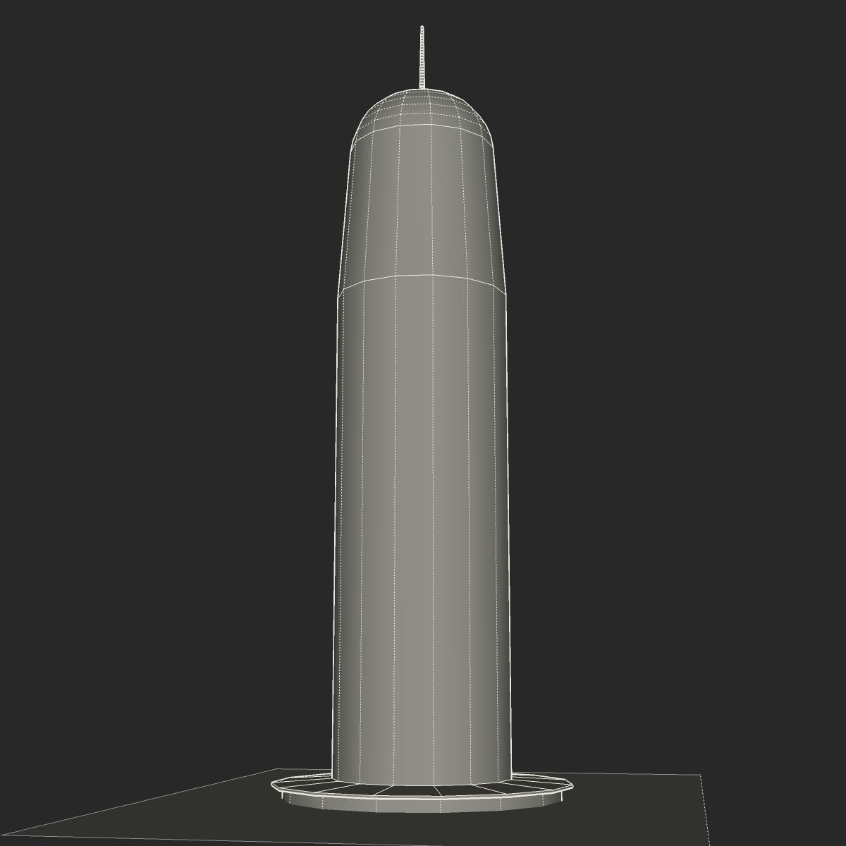 Burj Qatar low poly Low-poly 3D model_6
