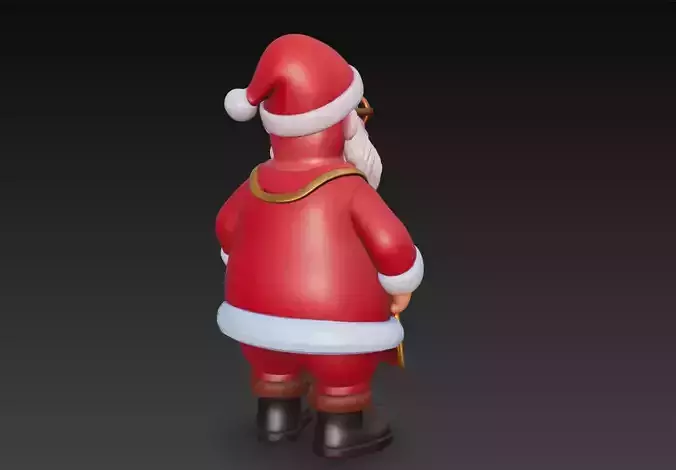 Stylized Santa Claus with Apron - Festive Christmas 3D Model