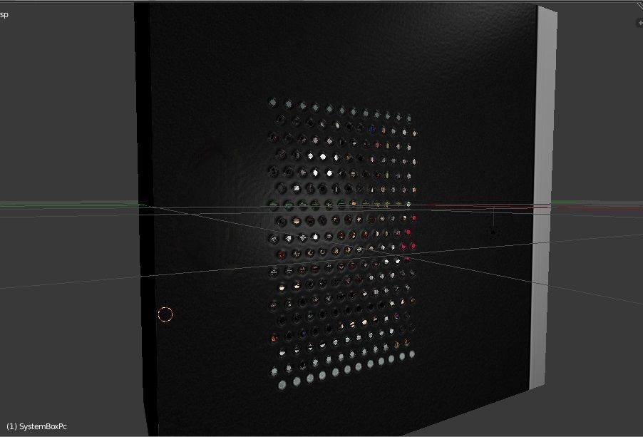 PC Desctop system box 01 Low-poly 3D model_6