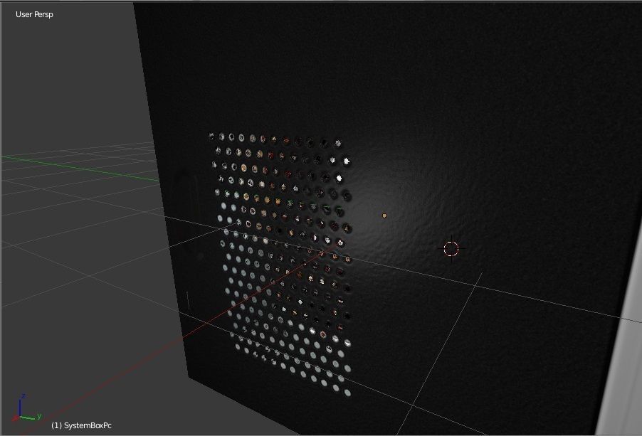 PC Desctop system box 01 Low-poly 3D model_7
