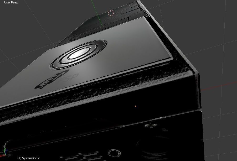 PC Desctop system box 01 Low-poly 3D model_3