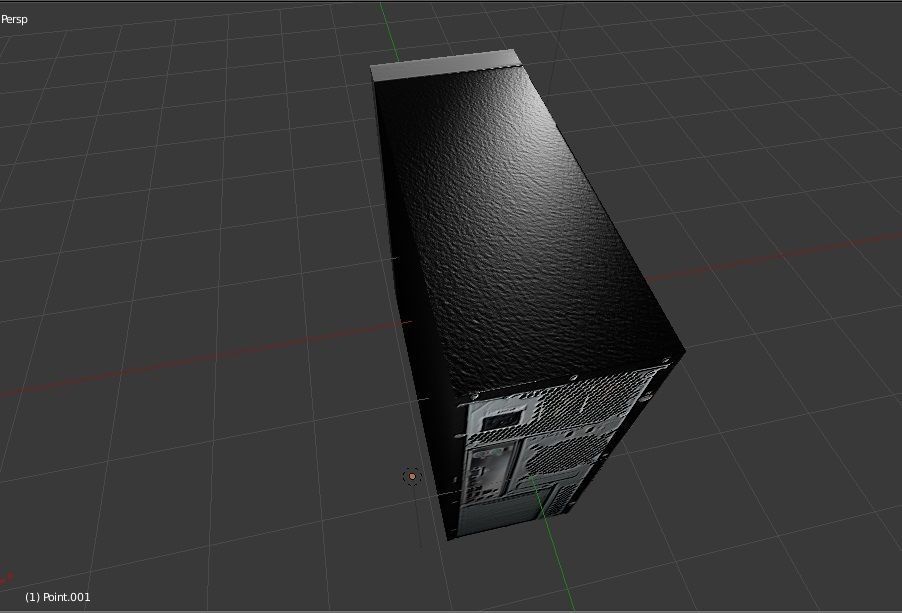 PC Desctop system box 01 Low-poly 3D model_4