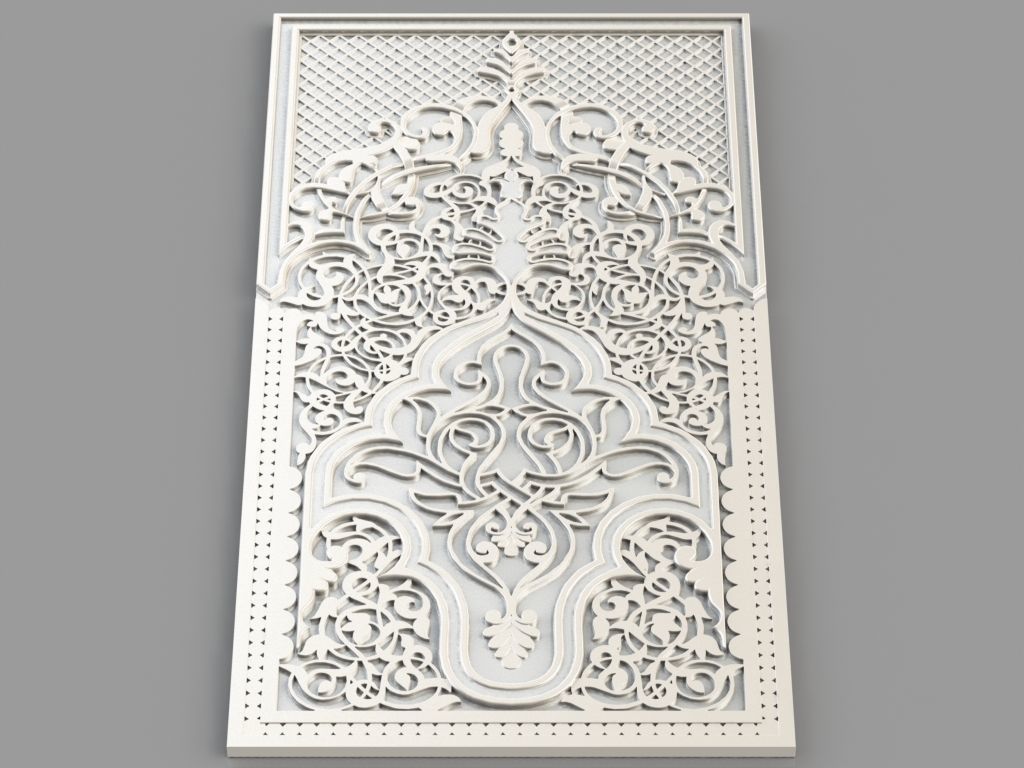Carved Panel - Islamic structure 3D print model