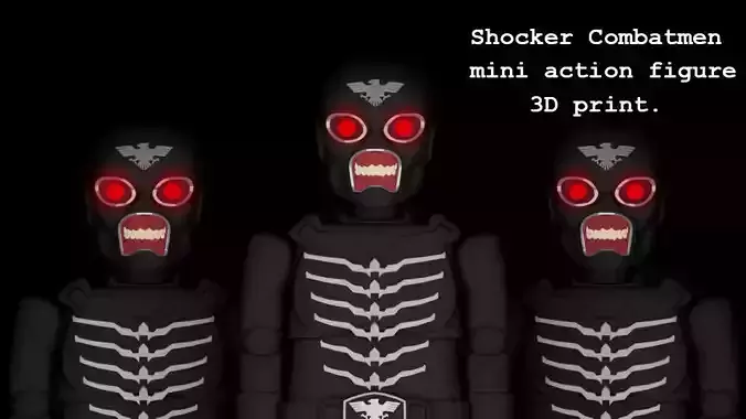 SHOCKER COMBATMEN CUSTOM MINI ACTION FIGURE 100 mm