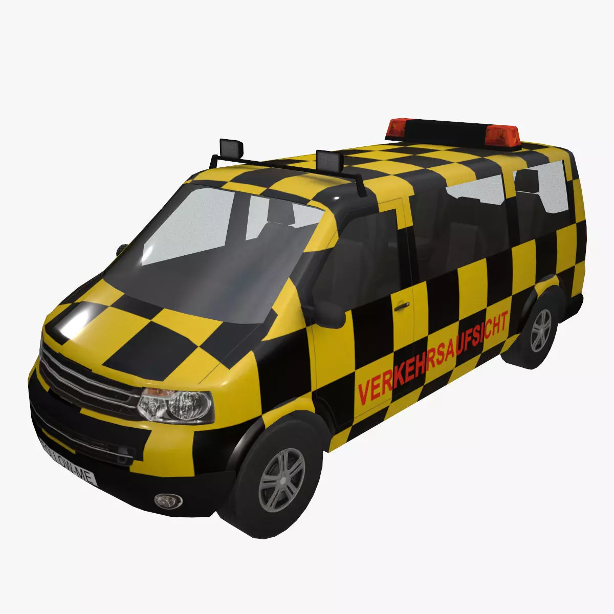 Airport Follow Me Car --433-- Low-poly 3D model