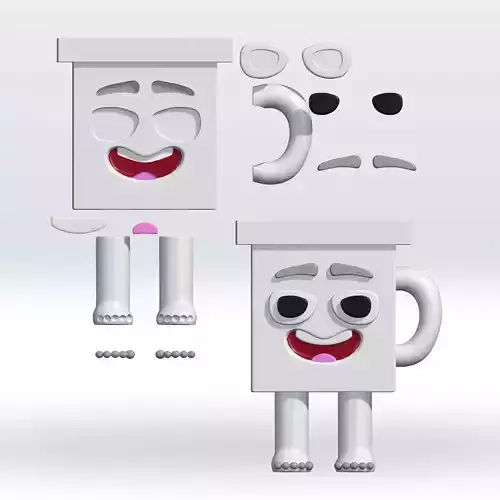 Milki Brainrot steal STL 3D Model Split Parts No Support Fanart