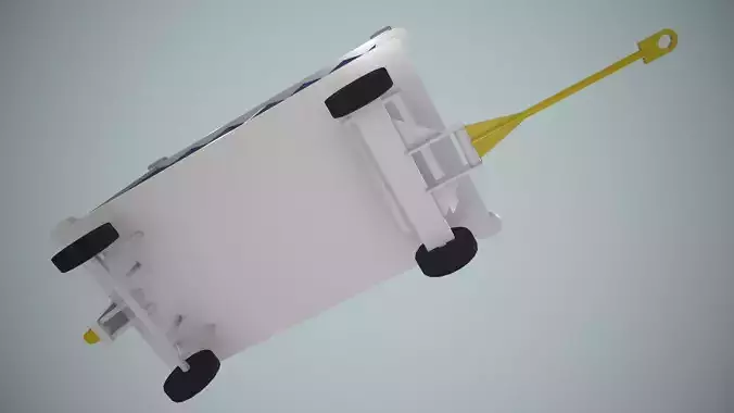 Airport Baggage Cart --438-- Low-poly 3D model 6
