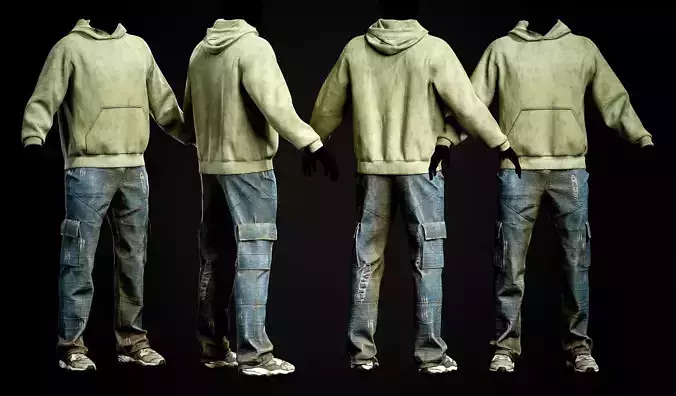 Survival Post Apocalypse Outfit  - Game - Ready Clothes