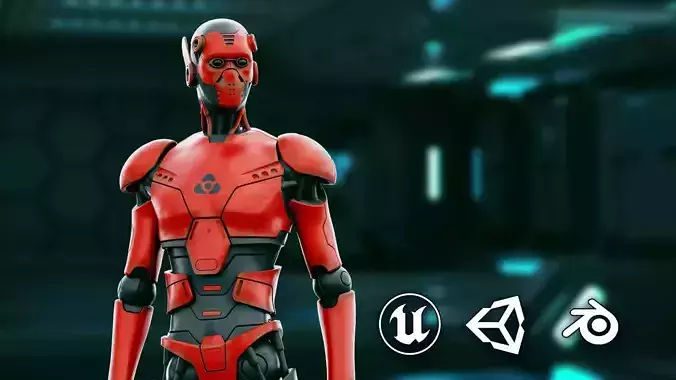 CYBORGTOPIA B-21 Rigged for Unreal Engine - Unity - MIXAMO