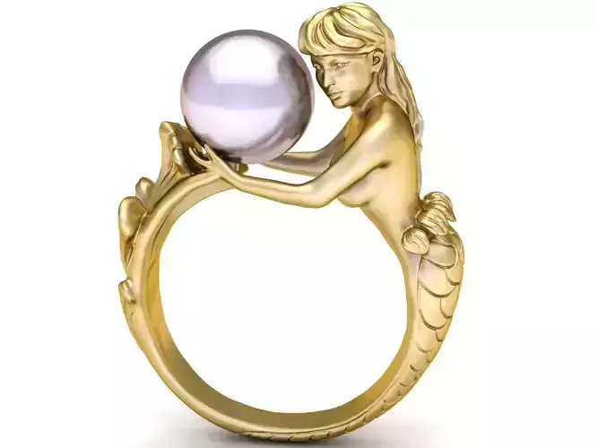 Fantasy Mermaid Pearl Ring for Women 11