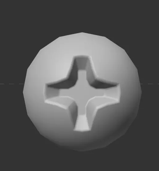 Screwhead Phillips Screw thing Free low-poly 3D model