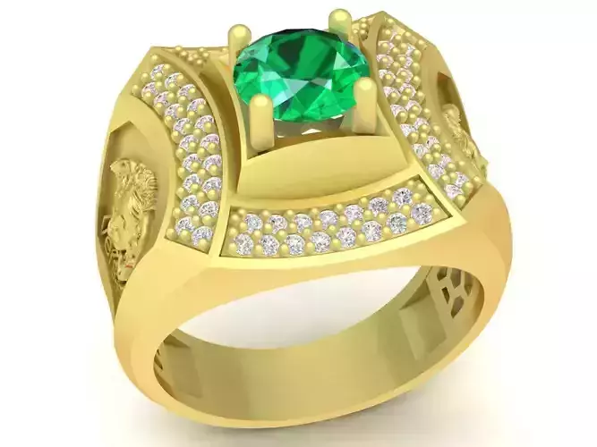 Luxury Medusa Diamond Ring for Men 445