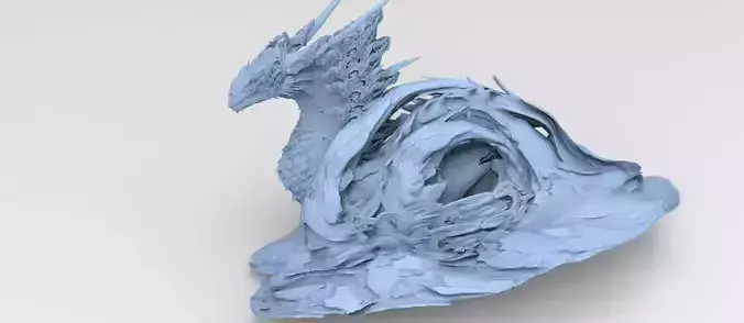 Arch Cave Dragon  mural sculpt design 