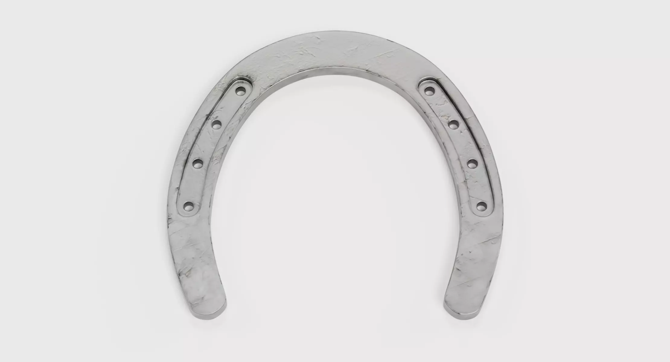 Horseshoe V3 - Scratched Forged Iron Shoe 3D model