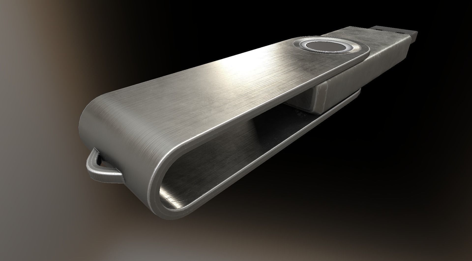 USB Stick Low Poly Aluminium Version - gameready - PBR Low-poly 3D model_16