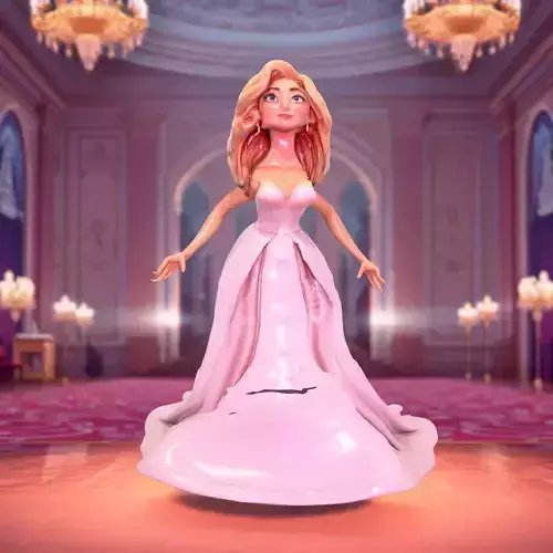 Elegant Gown Character model pack