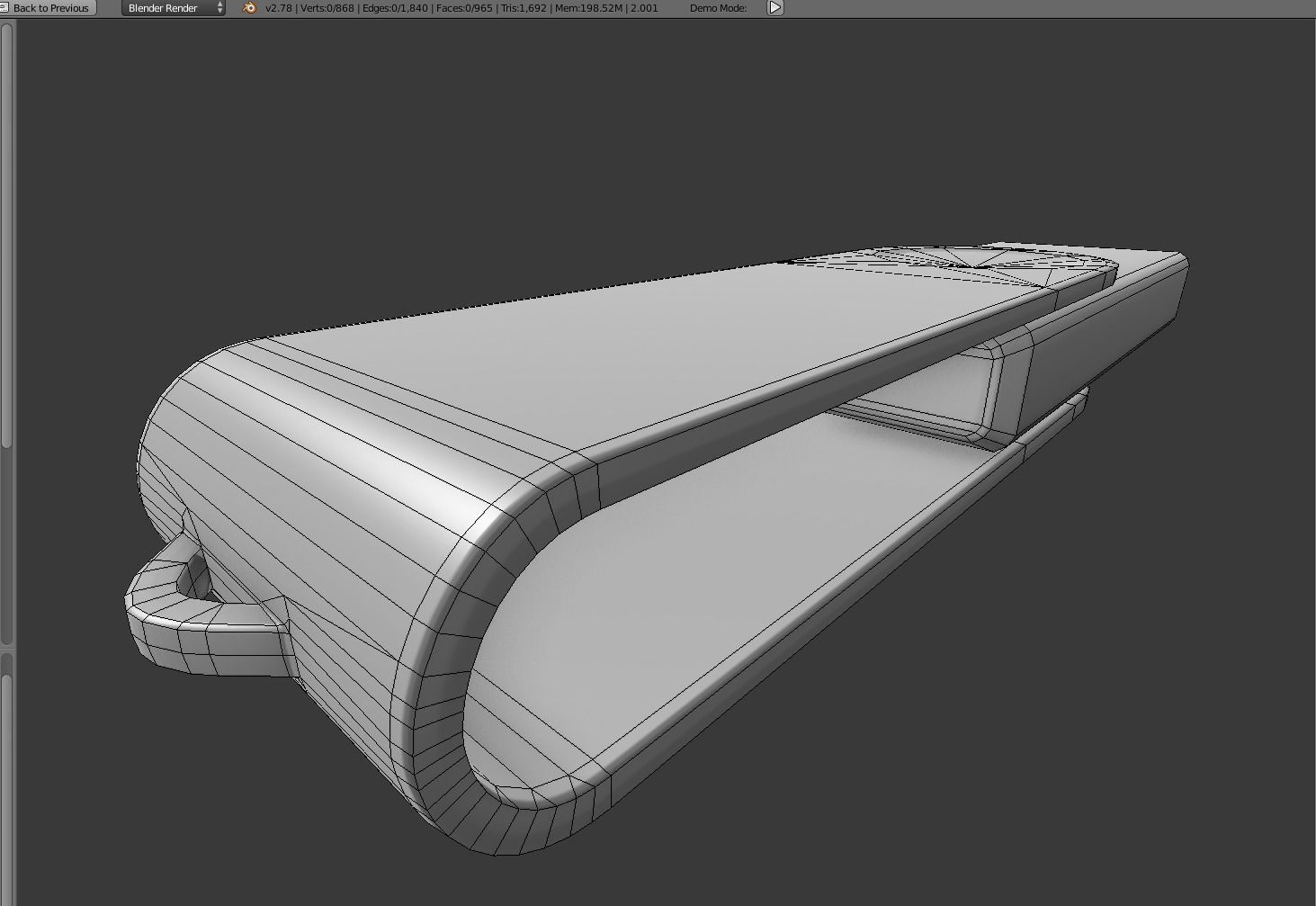 USB Stick Low Poly Brass Version - gameready - PBR Low-poly 3D model_21