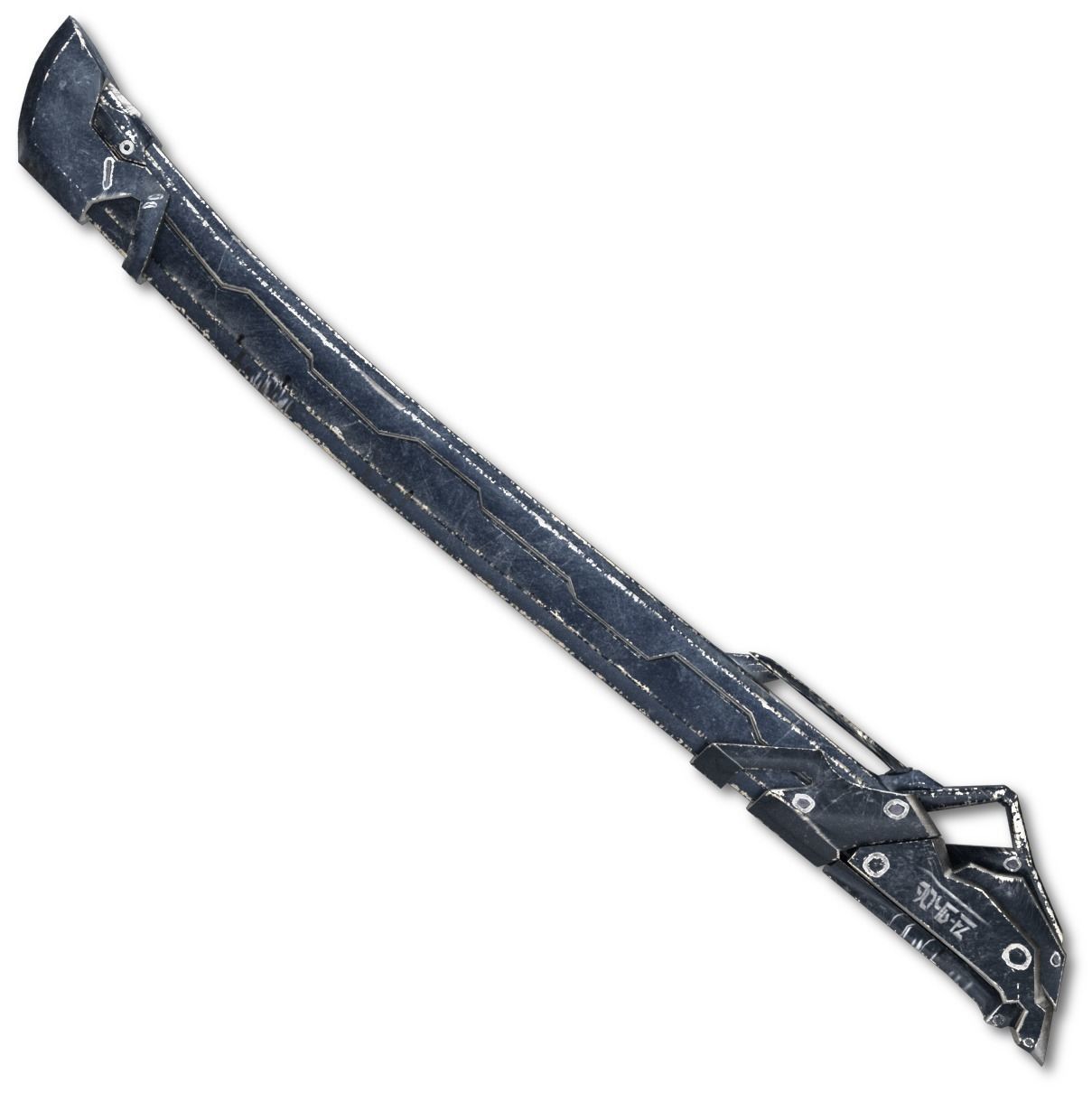 Sci-fi Frozen Sword Low-poly 3D model_3