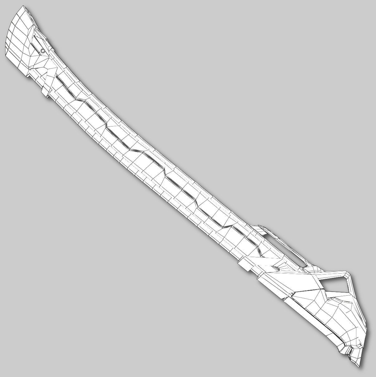 Sci-fi Frozen Sword Low-poly 3D model_12