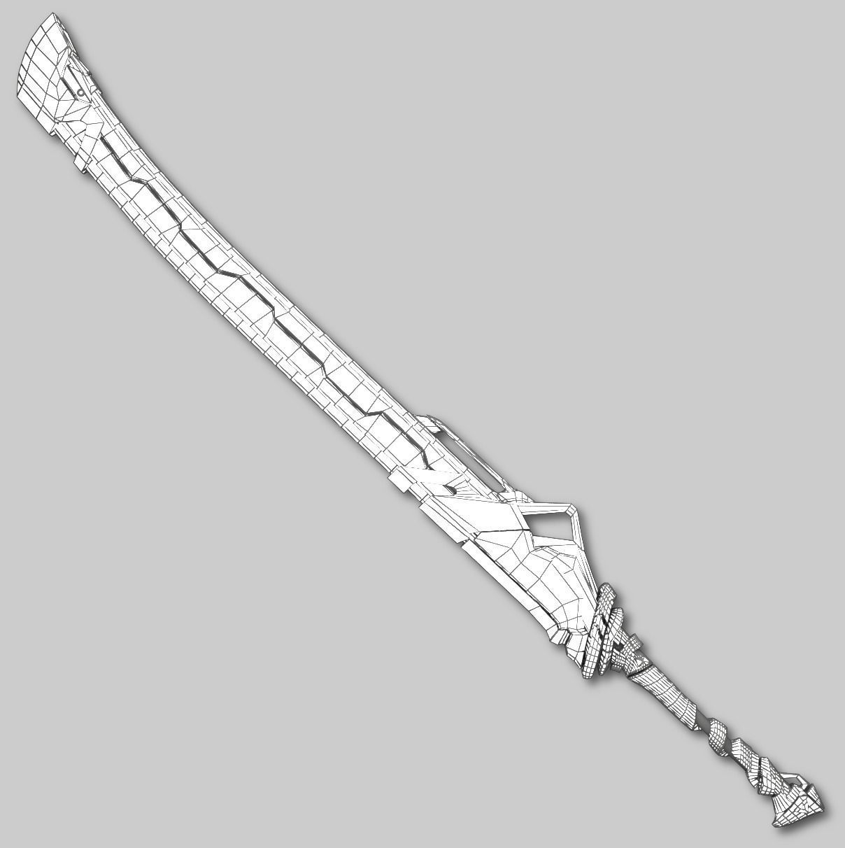 Sci-fi Frozen Sword Low-poly 3D model_11