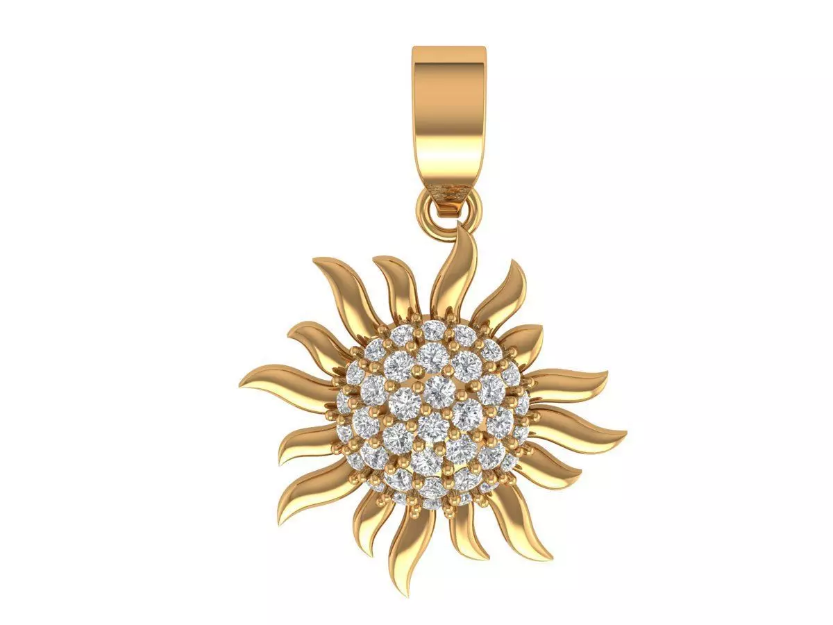 SunFlower Pendant 3D print model