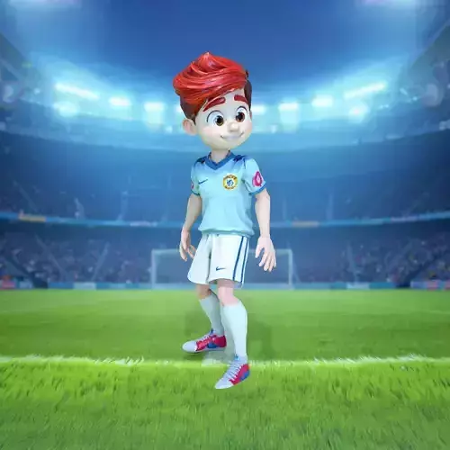 Animated Soccer Kid model pack