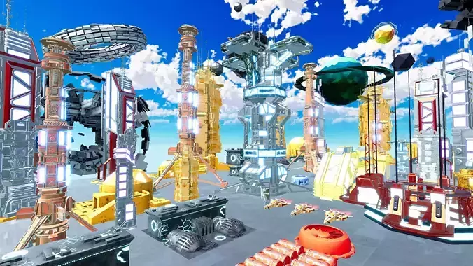 Sci Fi Mega Environment Pack Buildings Planets Space