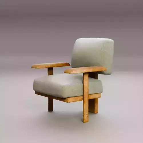 Modern Wooden Armchair