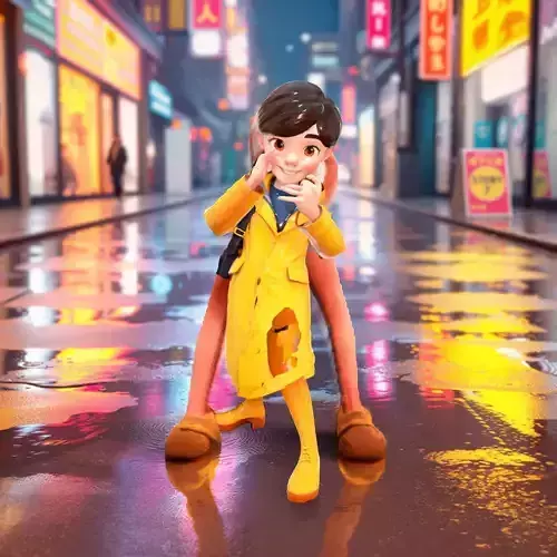 Yellow Raincoat Character model pack