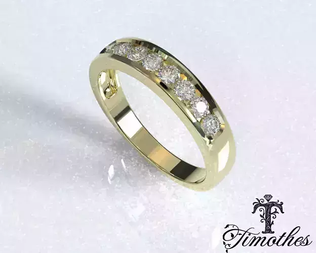 Timothes Diamond Ring 3D JewelryModel Printable 3D FR11