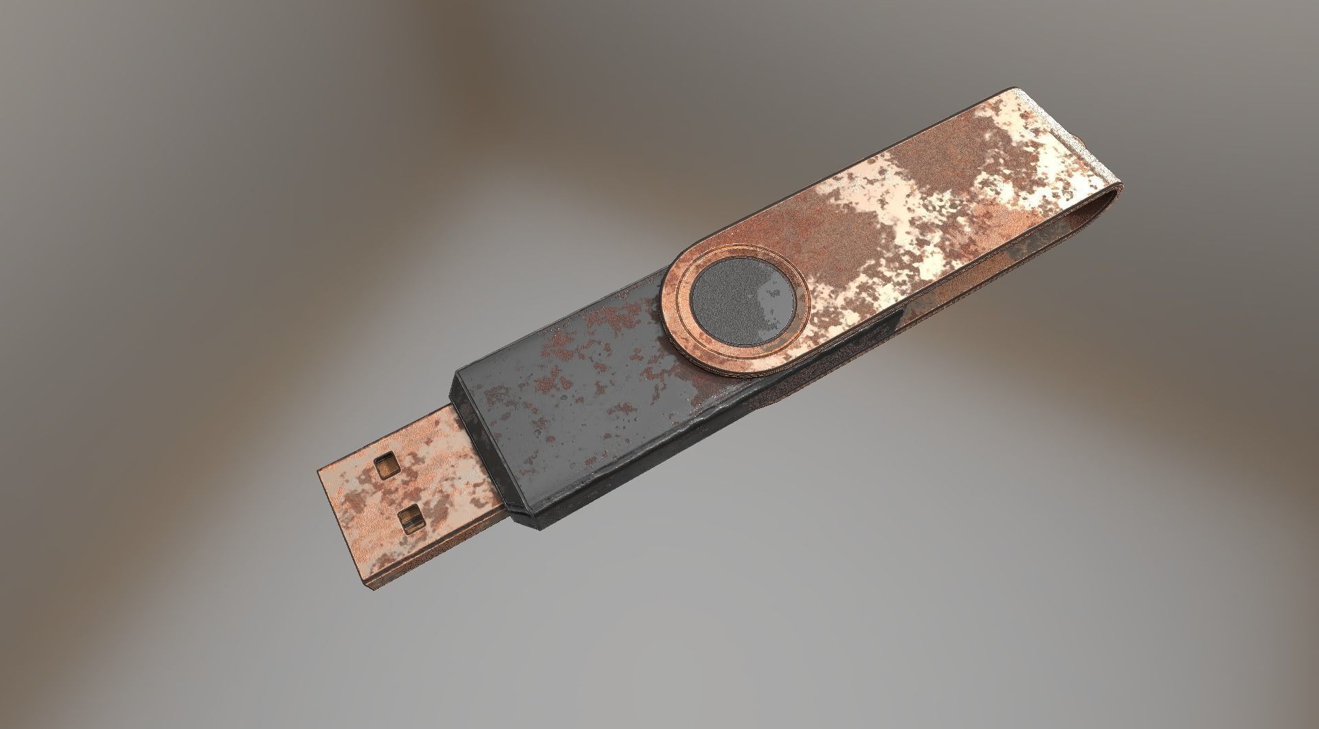 USB Stick Collection - Gameready - PBR Textures Low-poly 3D model_23