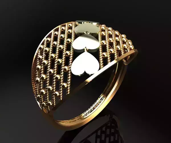 G1053 Heart Ring 5gm