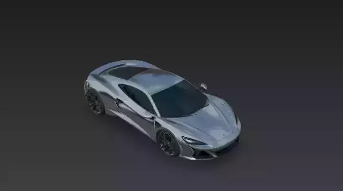Ultra-Realistic Sports Car 3D Model - High-Poly Luxury Supercare 3D model 2