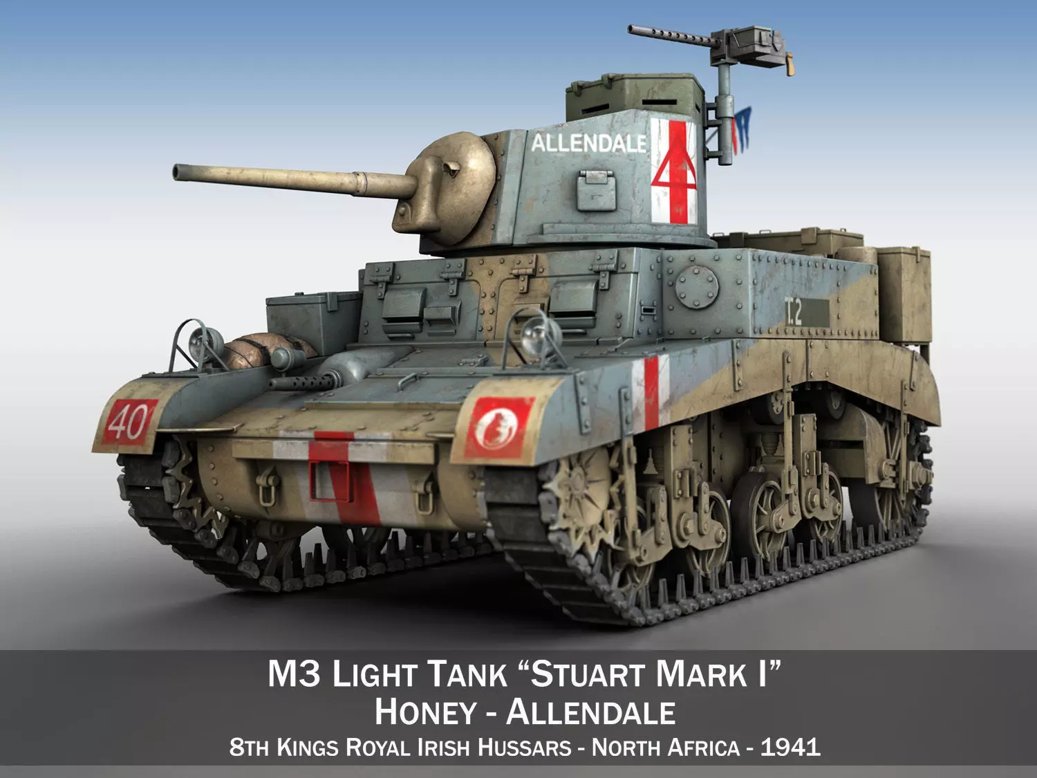 M3 Light Tank Honey - Allendale 3D model