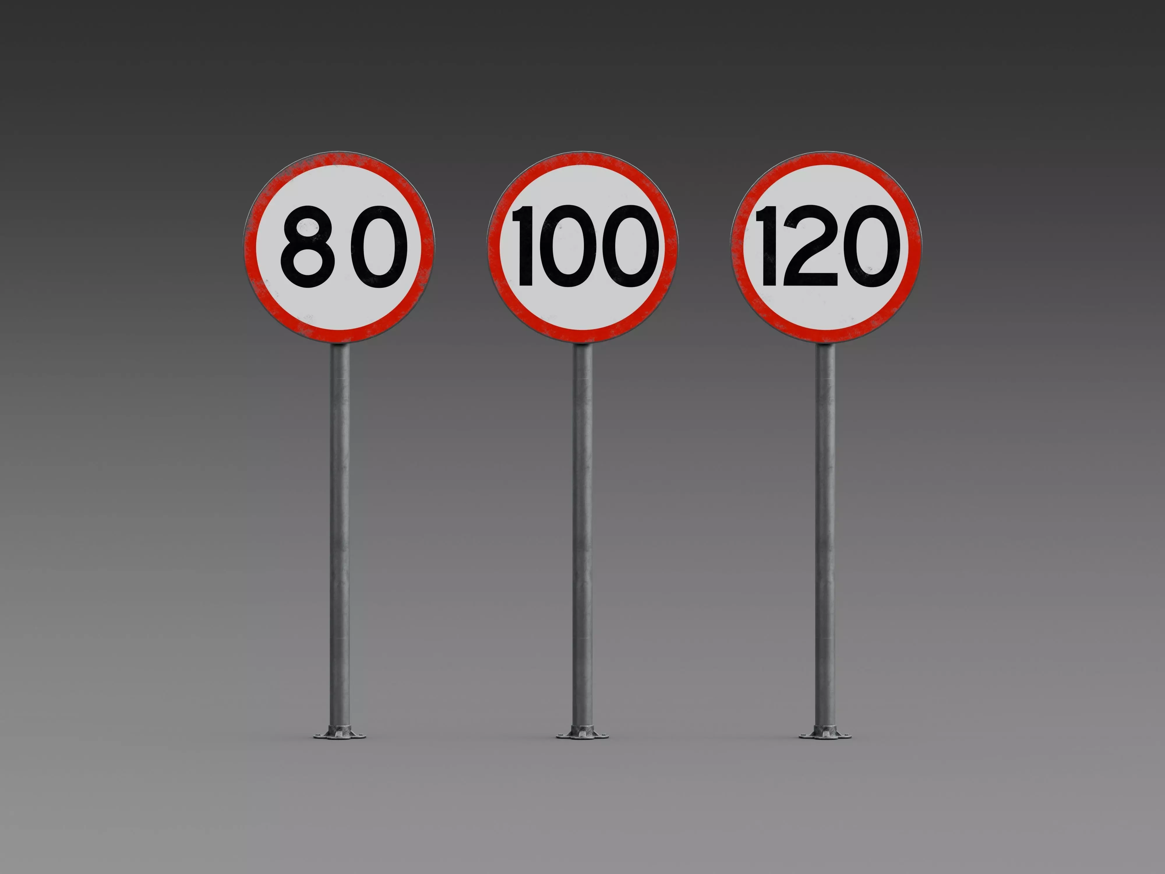 Road Sign Set V3 3D model
