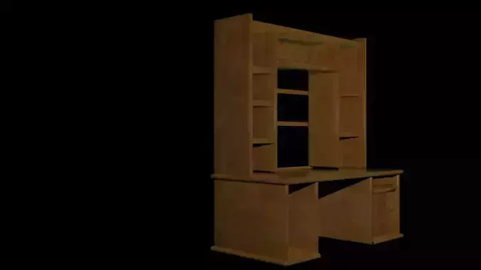 Cupboard wooden desk