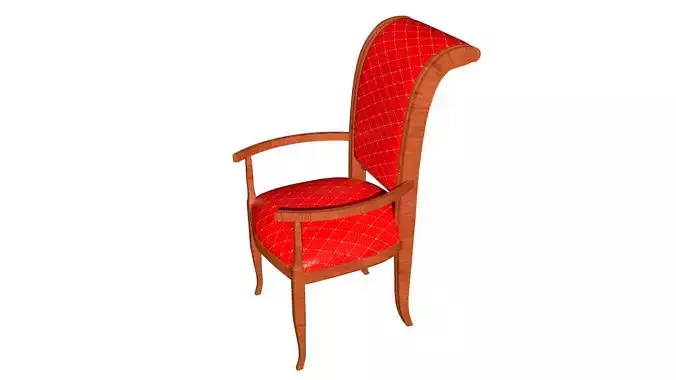 Classic Wooden Chair 3D Model High Quality