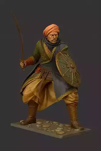 Mamluk Warrior STL File for 3D Printing 