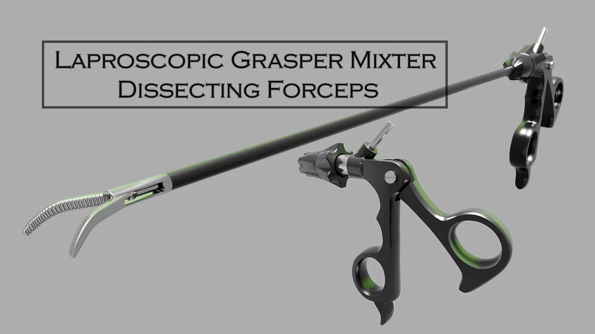 Laproscopic Grasper Mixter Dissecting Forceps 3D model