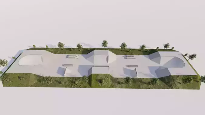 Skatepark-Skate Park PACK 3D model
