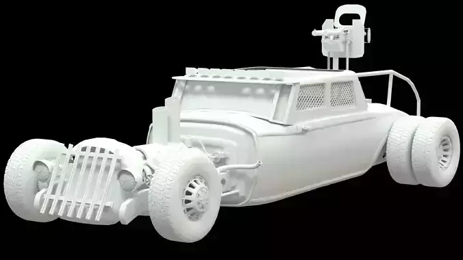 old survival vehicle 3D model